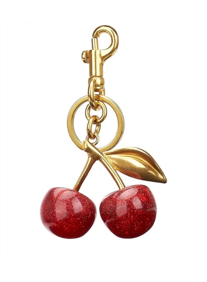 جيكومو حقيبة الكرز سحر محفظة سحر سلسلة المفاتيح- سيارة الكرز اكسسوارات حقيبة التبعي keychians هدايا للنساء حقائب حقائب اليد محافظ حقائب ظهر - Image 2