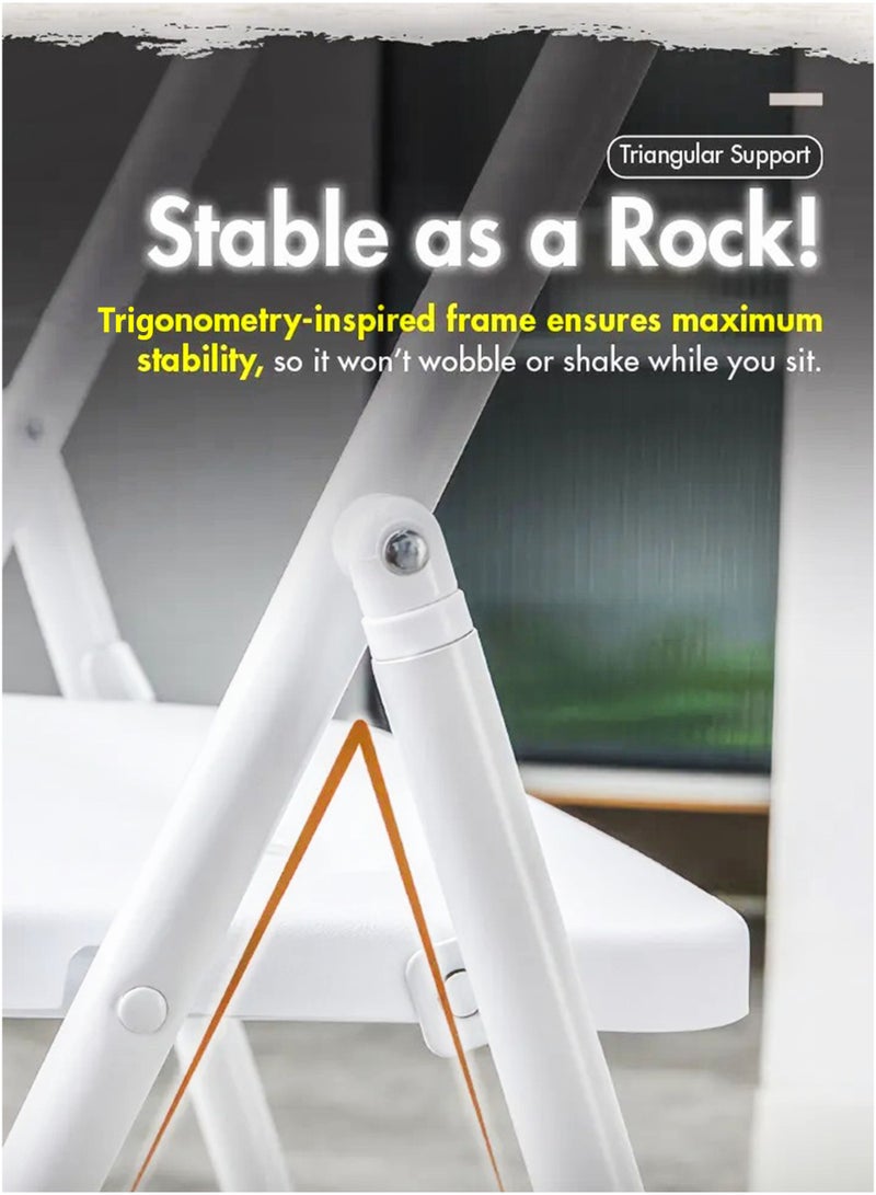 Toshionics كرسي دراسة قابل للطي، مقعد قابل للطي، كرسي قابل للطي للمكتب أو الطاولة بإطار معدني ومقعد وظهر بلاستيكي، تصميم مدمج وخفيف الوزن، أسود لامع للمنزل، غرفة النوم، غرفة المعيشة، الشرفة، المكتب، اللابتوب، الكمبيوتر، المدرسة، فصل دراسي، دراسة الطلاب، تناول الطعام، النزهات الخارجية، الصيد، التخييم، المشي، غرف المؤتمرات والفعاليات، متوفر في مجموعة من 1 إلى 8. - Image 3