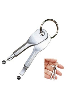 Generic Mini Keychain Screwdriver Set, Dual Flat and Phillips Head Tools for EDC, Pocket-Friendly Gadget for Men  - Image 2