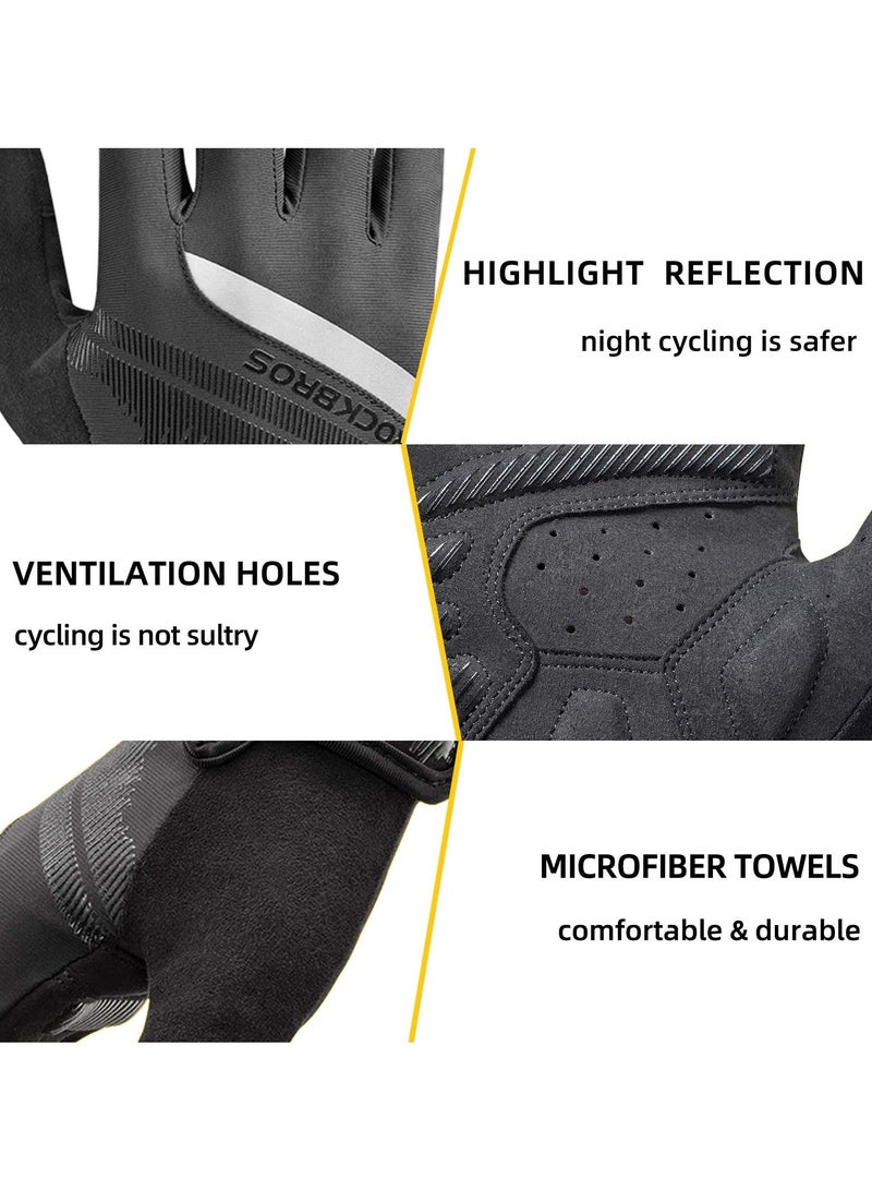 KASTWAVE قفازات دراجة هوائية كاملة الأصابع احترافية، قفازات MTB قابلة للتنفس للرجال والنساء، قفازات رياضية مضادة للانزلاق مبطنة بالصدمات للاستخدام في الدراجات الجبلية والطرق للرياضات الخارجية - Image 5