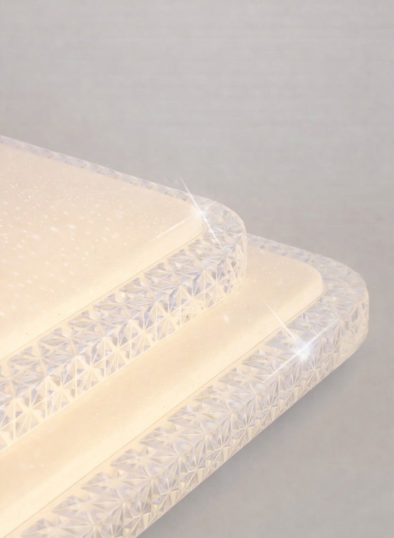 الثريات مصباح سقف LED مربع 50 سم – 3 ألوان إضاءة – تصميم عصري فاخر – إنارة داخلية لغرفة النوم وغرفة المعيشة - Image 2