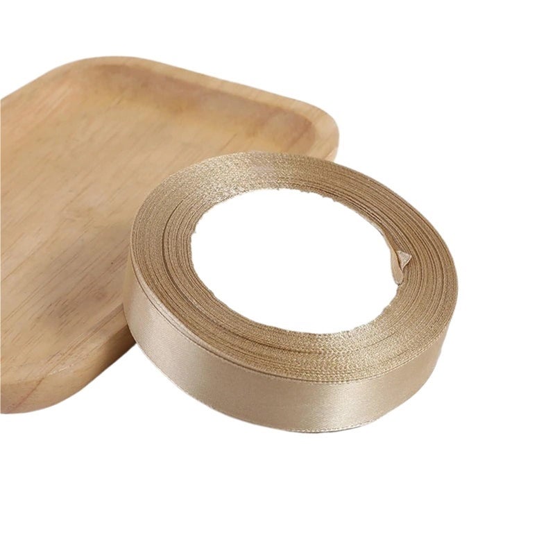 Gold Satin Ribbon Bow 2cm Wide 22m Roll For Crafts Wedding Gift Wrapping DIY - Image 2