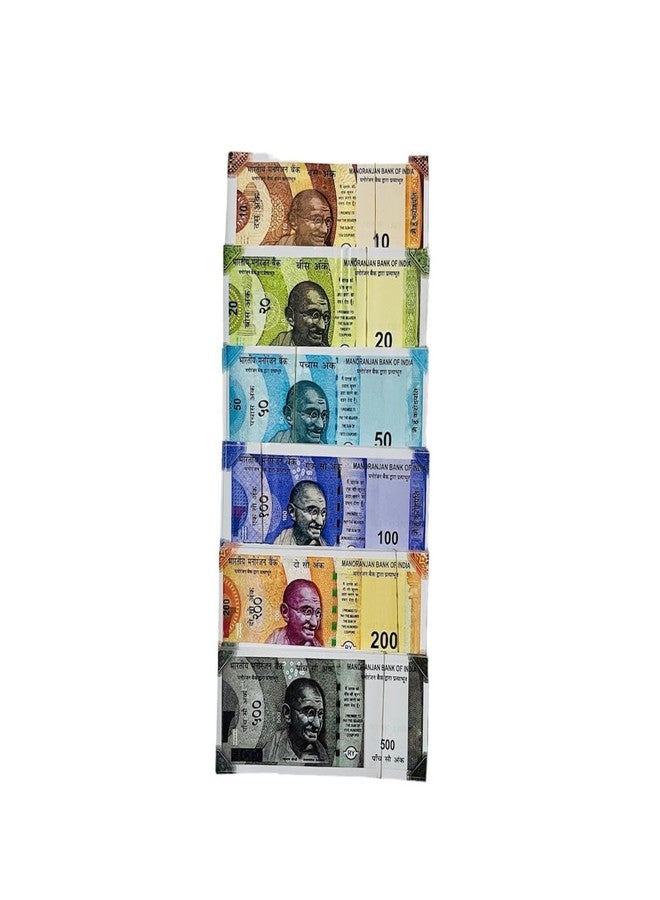 Shimmera (50 Each X 6 = 300) Fake Note Playing Currency Fake Note Nakli Note Dummy Money Fake Currency Notes Fake Money for Kids to Play Nakli Note Learning and Education Money for Kids - Image 3
