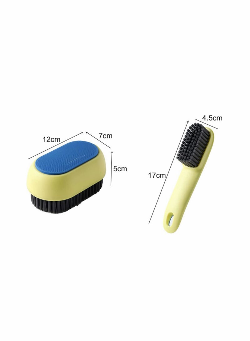 NIBEMINENT 2 Pack Cleaning Brush, SYOSI Soft Laundry Scrub Household Brush for Clothes Shoes Sneaker Portable Plastic Washing with Comfortable Grip  - Image 5