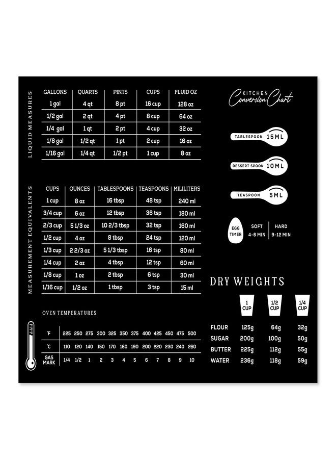 Sunsella Magnetic Kitchen Conversion Chart | 8.5" x 11" Fridge Magnet for Measuring Liquid Temperature Weight | Imperial Metric & Standard Measurements | Cooking Baking Recipe Accessories for Cooks and Chefs - Image 1