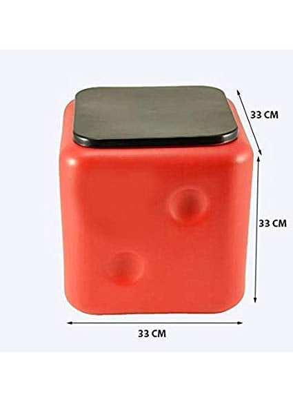 Vishal Smart Mall VishAl smart MAll Plastic Dice Stool, Sittting Stool (Maroon)  - Image 2