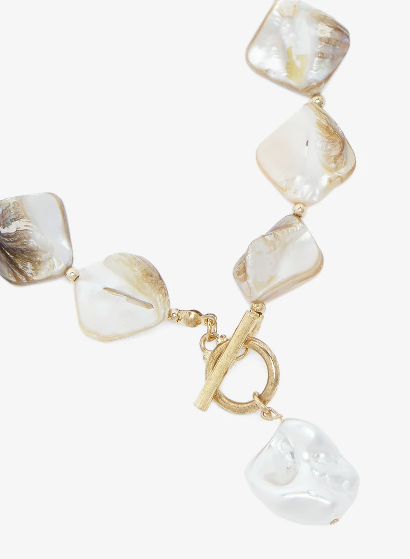 جينجر Sea Charm Resin Necklace