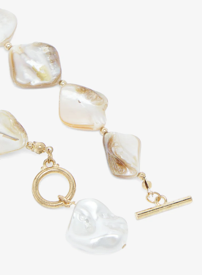 جينجر Sea Charm Resin Necklace