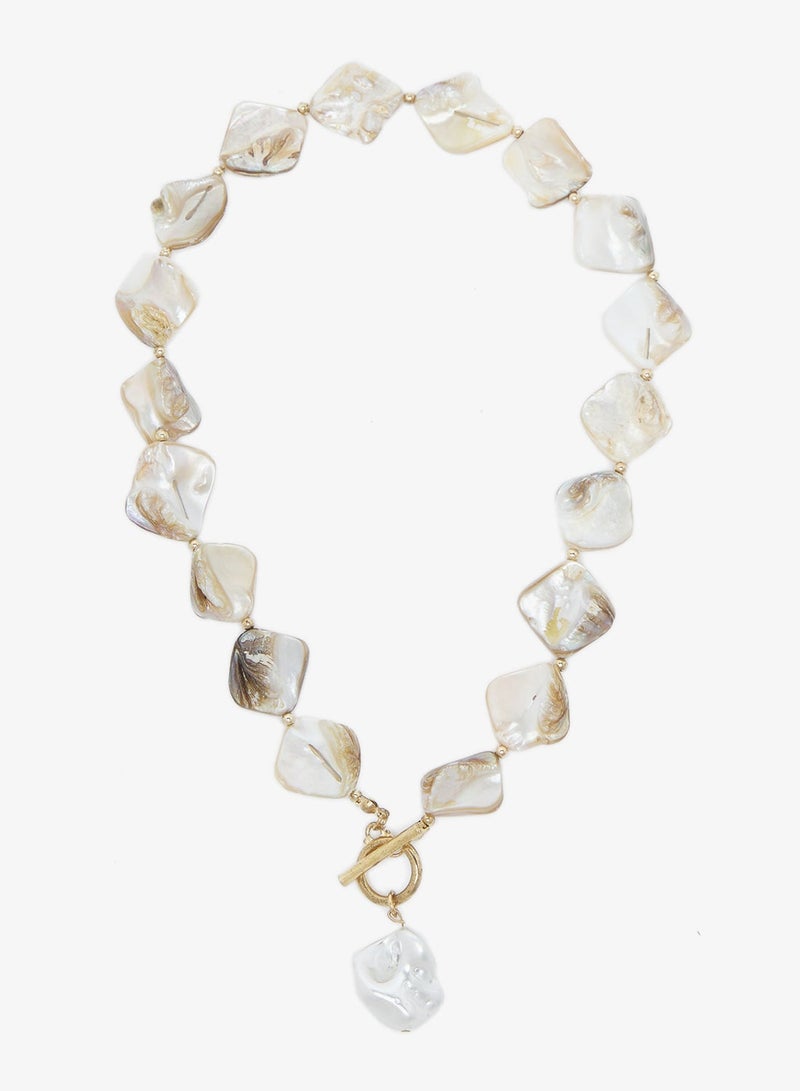 Ginger Sea Charm Resin Necklace - Image 2