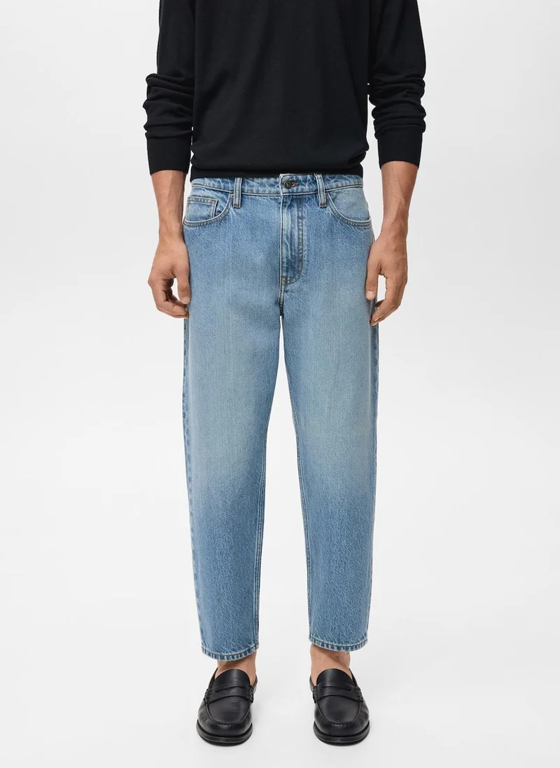 مانجو مان Sammy cropped carrot-fit jeans