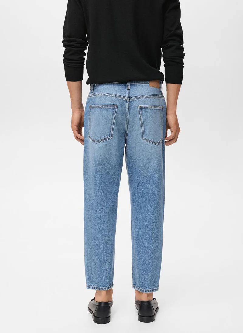 مانجو مان Sammy cropped carrot-fit jeans