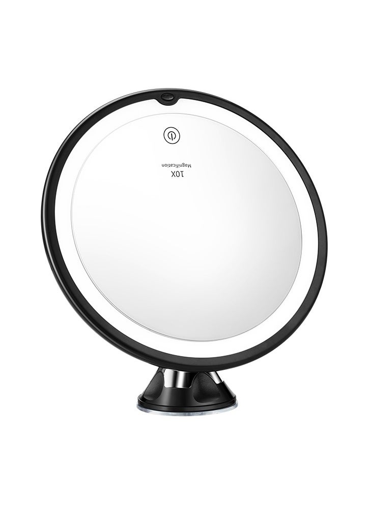 SNOWFLAKES SNOWFLAKES 8 inches Magnifying Mirror with Light, 10x Magnification 3 Light Modes Makeup Mirror with Suction Cups ,Smooth and Easy Install ,360 Degree Swivel Joint.  - Image 1
