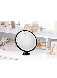 SNOWFLAKES SNOWFLAKES 8 inches Magnifying Mirror with Light, 10x Magnification 3 Light Modes Makeup Mirror with Suction Cups ,Smooth and Easy Install ,360 Degree Swivel Joint.  - Image 5