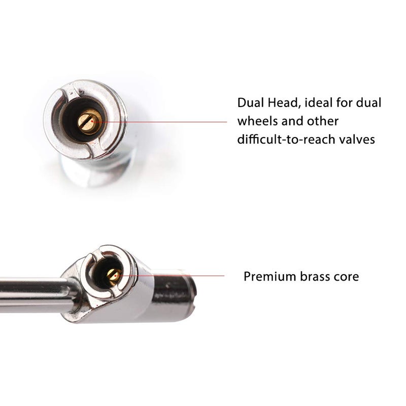 CZC AUTO Heavy Duty Tire Pressure Gauge with Dual Head Chucks - 10-150 PSI - Image 2