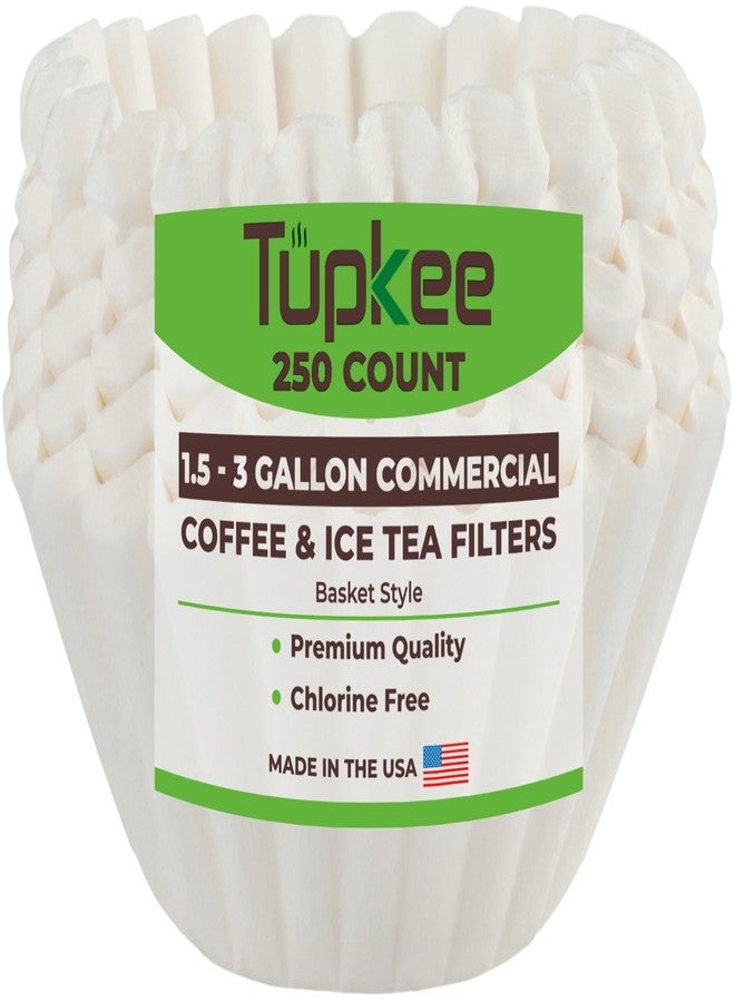 Tupkee Extra Large Coffee Filters - 13.75” x 5.25” - Fits Bunn 1.5-3 Gallon Commercial Coffee & Tea Machines - Chlorine-Free - No Overflow, No Tearing - 250 Count - For Restaurants, Cafés - Image 1