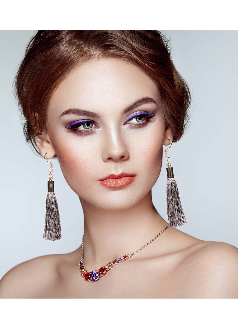 SOLARAE Rope Clips, Foldable Metal Fastener Cylindrical Opening Crimps for Leather Cords, Strings, Tassels DIY Crafts Jewelry Making Earrings Bags 8.4x14mm，400 Pcs - Image 3