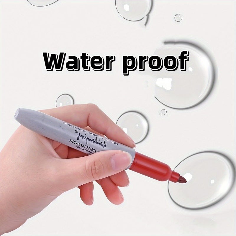 12 Vibrant Permanent Markers Fine Point Set for Classroom Office Kitchen - Image 3