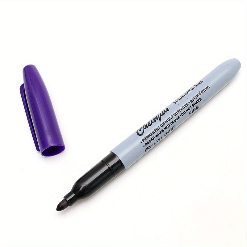 12 Vibrant Permanent Markers Fine Point Set for Classroom Office Kitchen - Image 5
