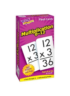 Trend Enterprises TREND ENTERPRISES: Multiplication 0-12 Skill Drill Flash Cards, Exciting Way for Everyone to Learn, Facts Through 12, Self-Checking, Great for Skill Building and Test Prep, 91 Cards Included, Ages 8+  - Image 1