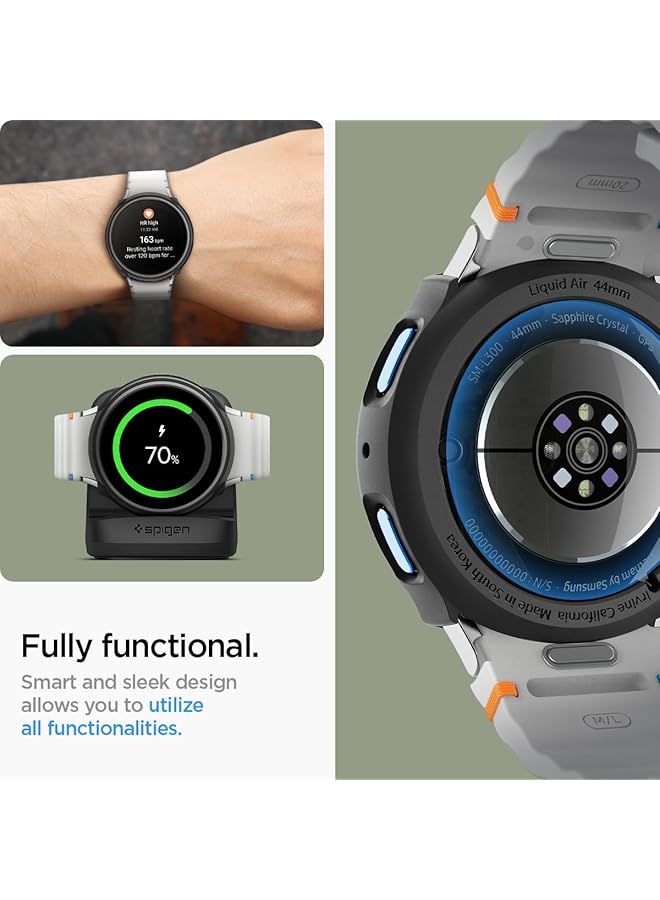 Spigen Liquid Air Armor Designed For Samsung Galaxy Watch 7 44Mm Case Flexible Lightweight Tpu Cover 2024 Matte Black - Image 5