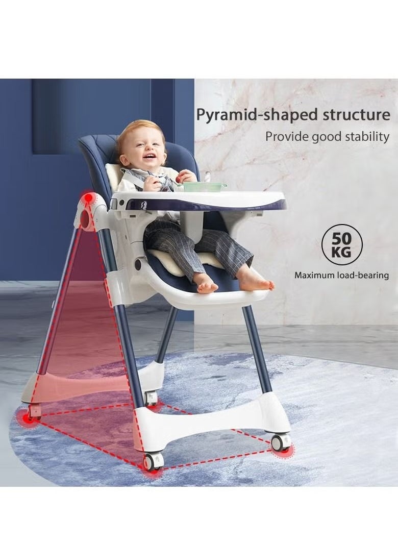 ORiTi - Multi-Function Baby High Chair, For Feeding & sleeping With Wheels & One Back Cushion - Image 1
