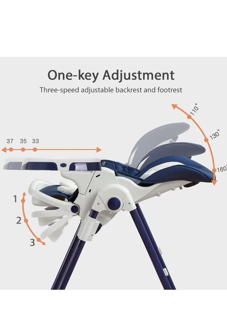 ORiTi - Multi-Function Baby High Chair, For Feeding & sleeping With Wheels & One Back Cushion - Image 1
