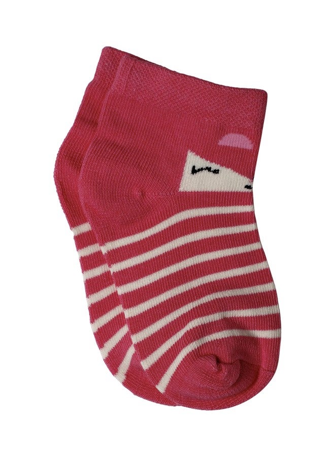 BODYCARE Kids Ankle Length Socks Pack of 4 Cotton Soft Stretchable Comfortable Antibacterial Moisture Wicking Socks for Sports Casual Use All Season - Image 2