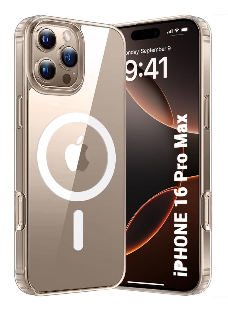 IPhone 16 Pro Max MagSafe Case Cover | Camera Protection | Hard Crystal Clear Back | Shockproof Bumper Case Cover for iPhone 16 Pro Max (Transparent) - Image 1