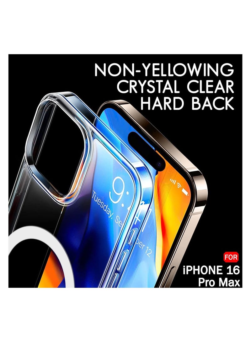 IPhone 16 Pro Max MagSafe Case Cover | Camera Protection | Hard Crystal Clear Back | Shockproof Bumper Case Cover for iPhone 16 Pro Max (Transparent) - Image 3
