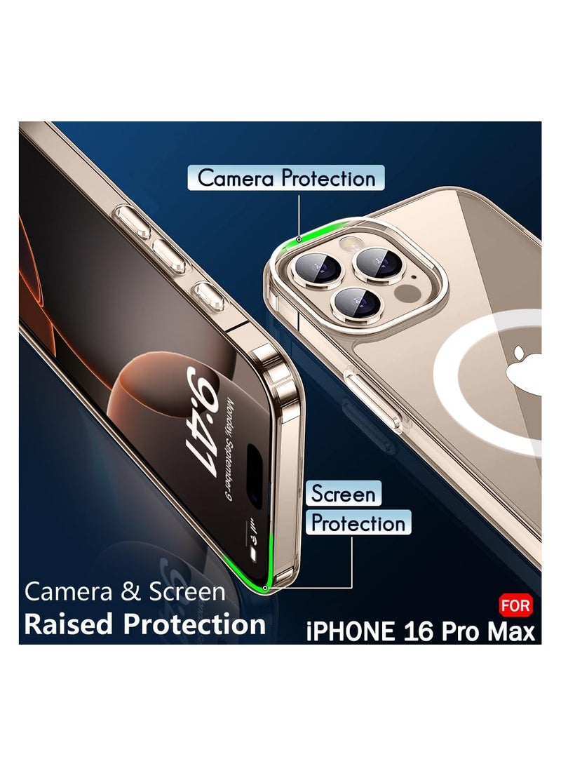 IPhone 16 Pro Max MagSafe Case Cover | Camera Protection | Hard Crystal Clear Back | Shockproof Bumper Case Cover for iPhone 16 Pro Max (Transparent) - Image 4