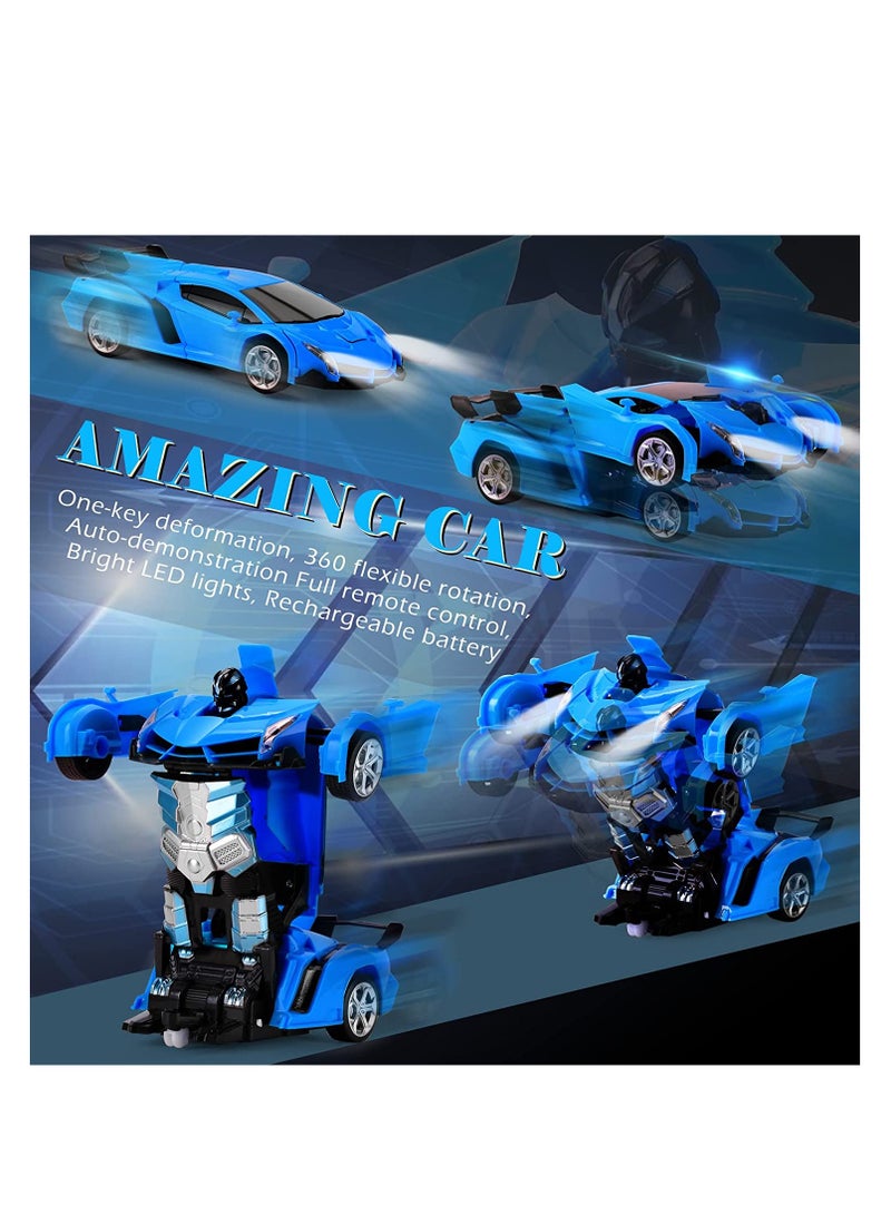 AROAQ Transform Robot RC Car with 40MHz Version Remote And One Button Transforming 360 Degree Rotation Drifting  - Image 4