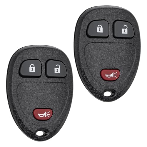 Vurkcy Key Fob Replacement for Chevy Avalanche Suburban Silverado Tahoe Express Equinox Traverse/GMC Sierra Yukon Savana Acadia/Enclave Escalade H2 Outlook, OUC60270 OUC60221 2A4RX-J10, 3 Btn, 2Pcs - Image 1
