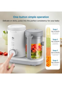 Bellababy Baby Food Maker Bellababy Baby Food Processor, Puree Blender Steamer with Reversible Steam Basket, One Button Easy Operation & Large Opening for Easy Cleaning  - Image 4
