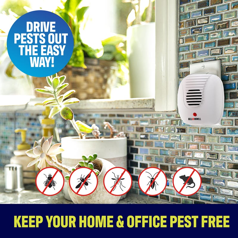 Bell Howell Bell + Howell Ultrasonic Pest Repeller Home Kit (Pack of 3), Ultrasonic Pest Repeller, Pest Repellent for Home, Bedroom, Office, Kitchen, Warehouse, Hotel, Safe for Human and Pet - Image 5