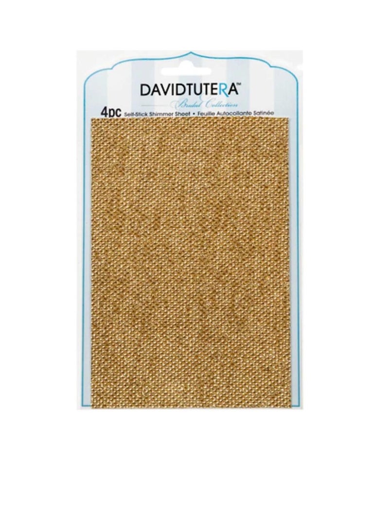 ديفيد توتيرا شبك لاصق لامع ذهبي فاتح 4 قطع - Image 3