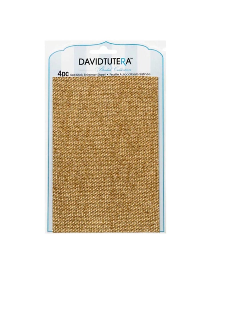 ديفيد توتيرا شبك لاصق لامع ذهبي فاتح 4 قطع - Image 2
