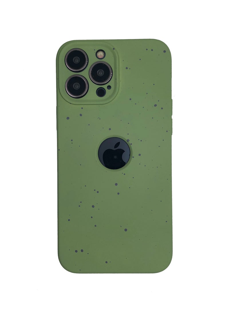 iPhone 13 Pro Max New Dotted Design Glow Feel PKK Silicone Case for iPhone 13 Pro Max Light Green