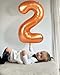 IWERP Orange 2 Balloon Number Balloons 40 Inch Two Balloons Number Birthday Decorations Second 2nd Birthday Party Supplies Number 2 Balloon - Image 4