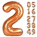 IWERP Orange 2 Balloon Number Balloons 40 Inch Two Balloons Number Birthday Decorations Second 2nd Birthday Party Supplies Number 2 Balloon - Image 2