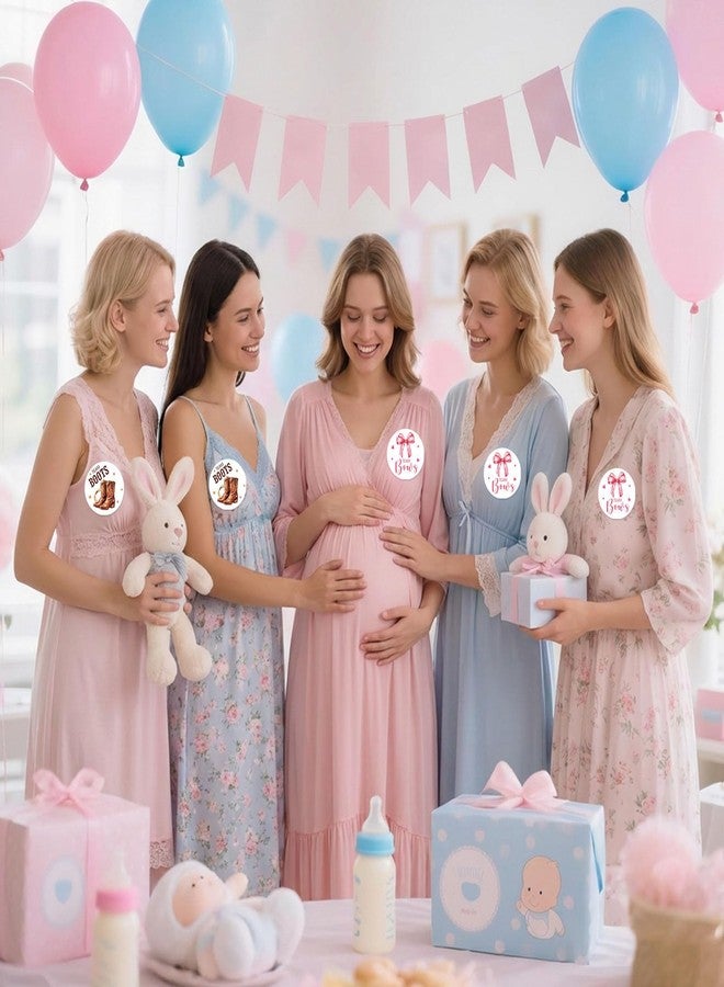 ١٠٠ قطعة من ملصقات الكشف عن جنس المولود (أحذية أو فيونكات)، زينة الكشف عن جنس المولود (فيونكات أو أحذية) مقاس ٢ بوصة، لوازم حفلات الكشف عن جنس المولود (أحذية أو فيونكات) - Image 4