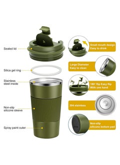 LA' PRECIOUS Travel Mug Reusable Insulated Coffee Cup Vacuum Insulation Stainless Steel Thermal Coffee Mug for Hot Cold Drinks  - Image 2