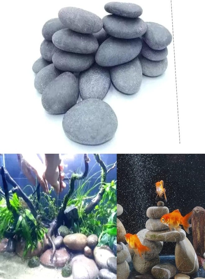 VAYINATO® Aquarium Stones for Fish Tank, 3kg - Natural River Pebbles for Home, Garden Landscaping, Vase Fillers, Wash Basin - Decorative Rock Decoration by Petzlifeworld - Image 1