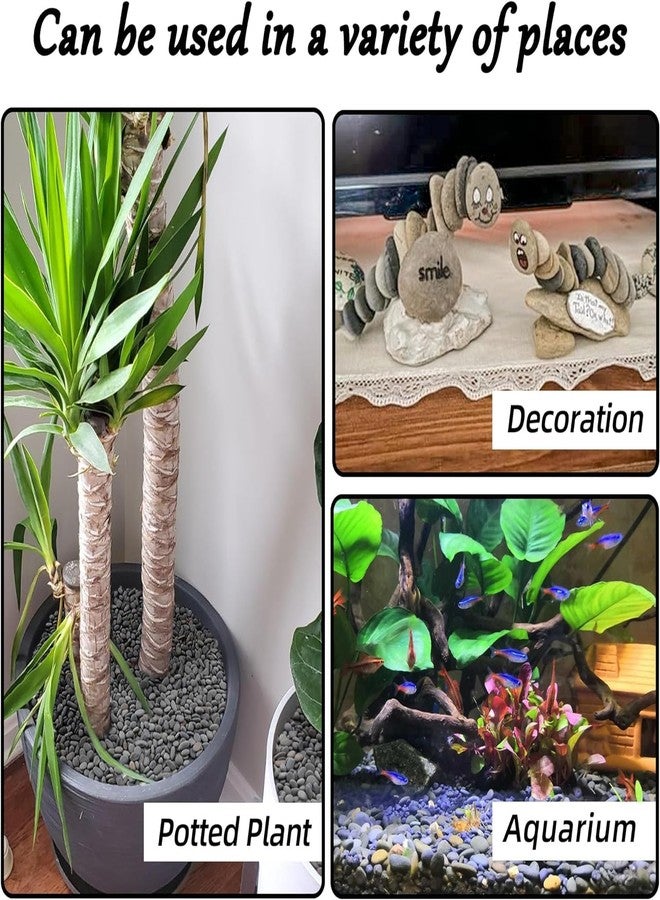 VAYINATO® Aquarium Stones for Fish Tank, 3kg - Natural River Pebbles for Home, Garden Landscaping, Vase Fillers, Wash Basin - Decorative Rock Decoration by Petzlifeworld - Image 4