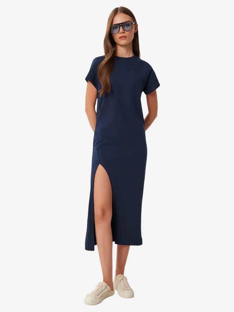 Happiness İstanbul ISTANBUL Slim Fit Midi Dress with Side Slit