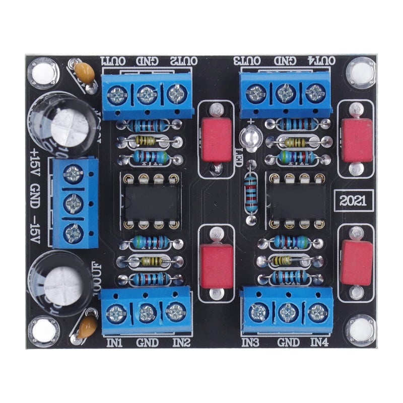 NE5532 لوحة مكبر صوت أولي 5 واط 4 قنوات DC 12V 15V وحدة مكبر القيادة - Image 4