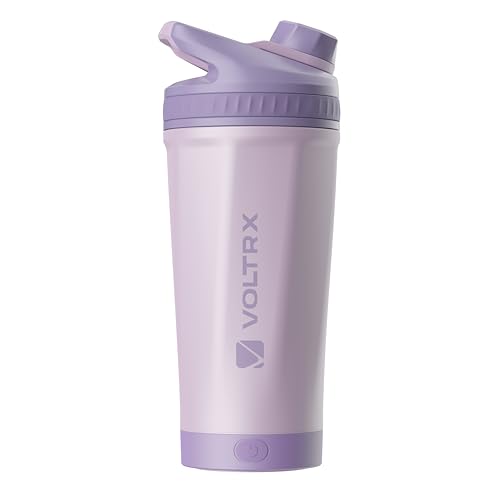 VOLTRX ChillMix Shaker Bottle Insulated Stainless Steel USB C Rechargeable Electric Protein Shake Mixer Shaker Cups for Protein Shakes and Meal Replacement Dream Purple 16 oz - Image 1
