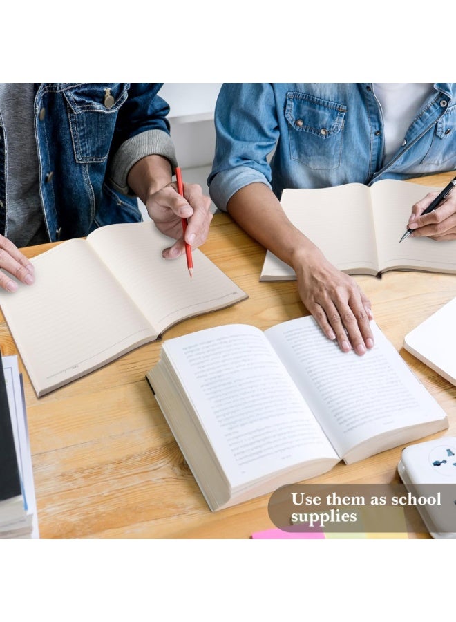 Monda 1 Pack A4 Notebooks and 3 Black pens,Large Journal 360 Pages Leather Softcover Hardcover Notebooks Thick Paper Lined Notepad for Office Home School Business Writing, 148*212mm - Image 3