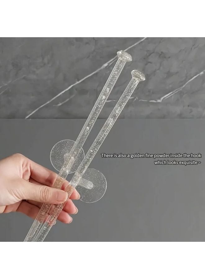 1pc Transparent Multi Purpose Hook Strong Adhesive Jewelry Organizer For Necklaces Watches - Image 5