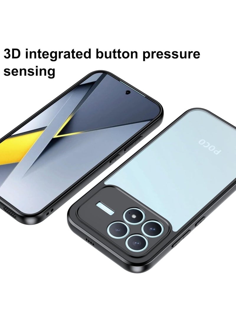 غطاء شفاف خفيف الوزن لهاتف Xiaomi POCO F8 Pro، مقاوم للانزلاق والسقوط، متوافق مع الشحن اللاسلكي. - Image 3