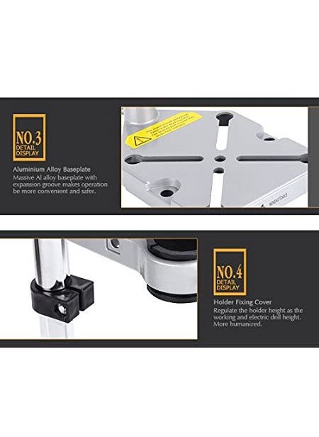 XDLB XDLB Clamp Drill Press Stand Universal Bench Clamp Drill Press Stand Workbench Repair Tool for Drilling Drill not Included  - Image 4